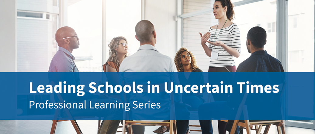 Leading Schools in Uncertain Times – Professional Learning Series – Group of diverse people being led by an instructor
