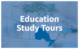 Education Study Tours with map of Canada and Toronto