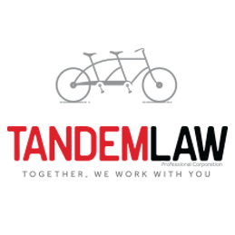 Tandem Law Professional Corporation Logo - Together, we work with you