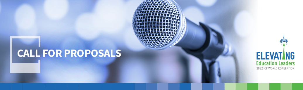 Call for proposals graphic with speaker microphone