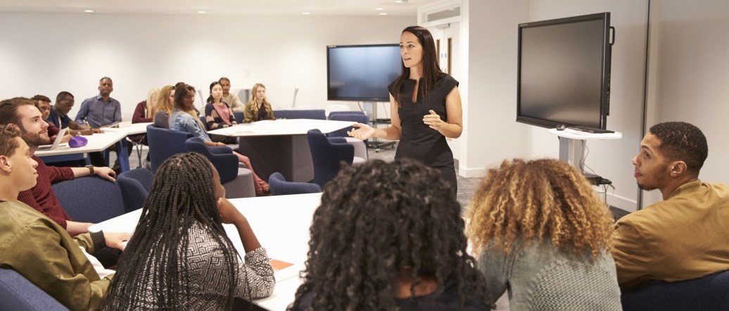 Woman leading a workshop