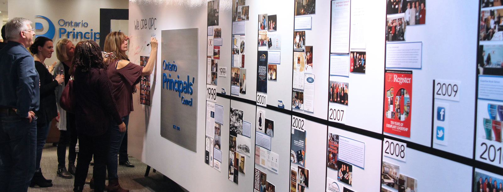 OPC Office main entrance with gallery wall